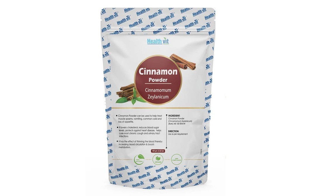 Health Vit Cinnamon Powder (Cinnamomum Zeylanicum)   Pack  100 grams